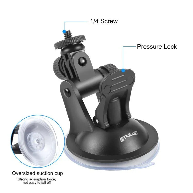 Giá Đỡ Hút Chân Không PULUZ Kèm Vít & Bộ Chuyển Đổi Giá Đỡ Chân Máy & Túi Đựng Cho GoPro, Insta360, DJI và Các Máy Quay Hành Động Khác, Giá Đỡ Hút