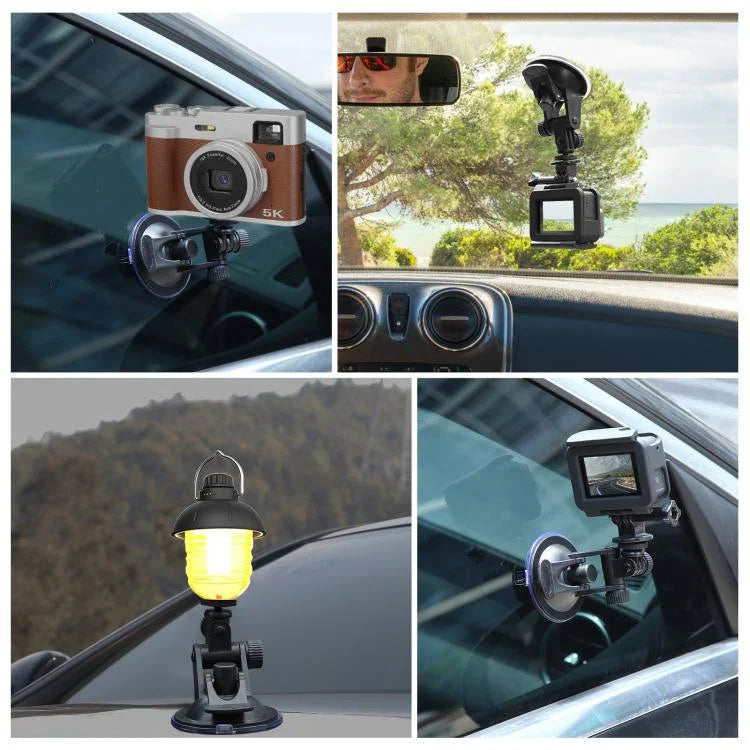 Giá Đỡ Hút Chân Không PULUZ Kèm Vít & Bộ Chuyển Đổi Giá Đỡ Chân Máy & Túi Đựng Cho GoPro, Insta360, DJI và Các Máy Quay Hành Động Khác, Giá Đỡ Hút