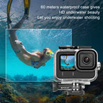 Vỏ bảo vệ chống nước PULUZ 60m cho GoPro HERO13 Black /12 Black /11 Black /10 Black /9 Black kèm khóa, giá đỡ cơ bản & ốc vít, dành cho GoPro HERO9 Black