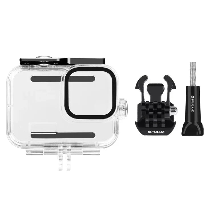 Vỏ bảo vệ chống nước PULUZ 60m cho GoPro HERO13 Black /12 Black /11 Black /10 Black /9 Black kèm khóa, giá đỡ cơ bản & ốc vít, dành cho GoPro HERO9 Black