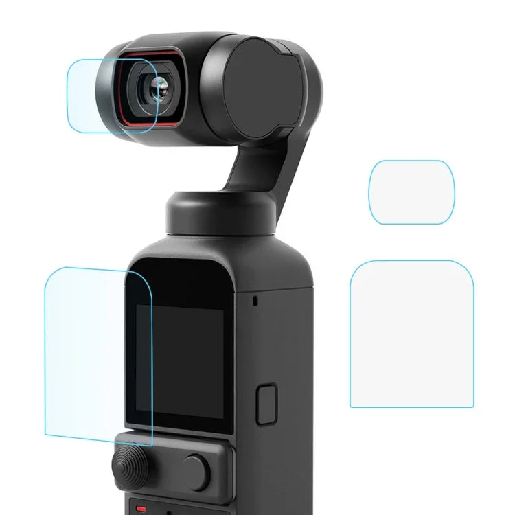Kính cường lực 9H 2.5D HD bảo vệ ống kính + phim màn hình cho DJI OSMO Pocket 2, dành cho DJI OSMO Pocket 2