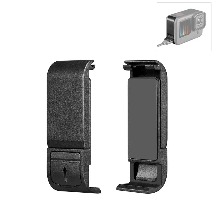 Nắp che cổng pin bên bằng nhựa POM PULUZ cho GoPro HERO13 Black /12 Black /11 Black /10 Black /9 Black, nắp bên bằng nhựa POM