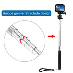 Gậy Selfie Cầm Tay Kéo Dài PULUZ Cho GoPro, Insta360, DJI Và Các Máy Quay Hành Động Khác, Chiều Dài: 22.5-80cm, Chiều Dài: 22.5-100cm