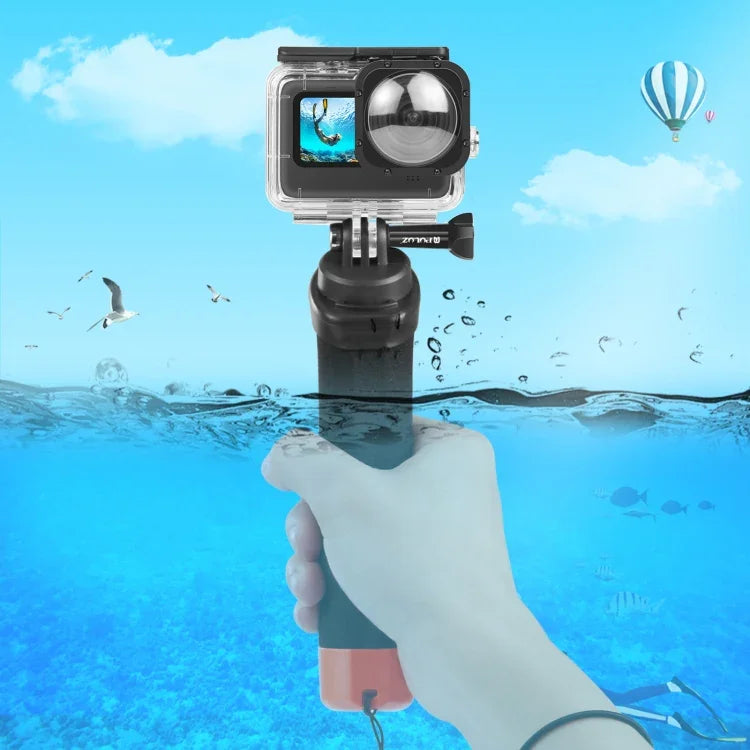 Tay Cầm Bọt Nổi PULUZ Có Dây Đeo & Đế Tháo Nhanh Cho GoPro, Insta360, DJI Và Các Máy Quay Hành Động Khác, Tay Cầm Bọt Nổi