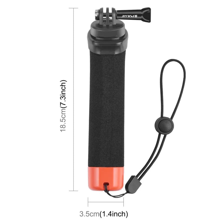 Tay Cầm Bọt Nổi PULUZ Có Dây Đeo & Đế Tháo Nhanh Cho GoPro, Insta360, DJI Và Các Máy Quay Hành Động Khác, Tay Cầm Bọt Nổi