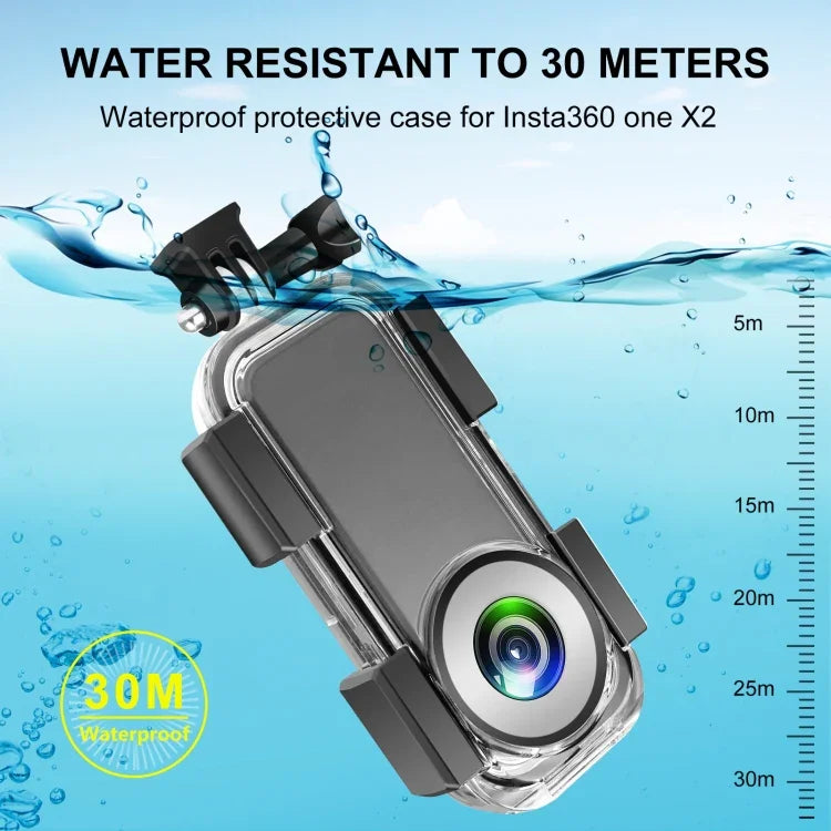 Hộp chống nước dưới nước PULUZ 30m cho Insta360 ONE X2, hộp chống nước cho Insta360 ONE X2