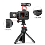 Khung gắn PA có thể sạc PULUZ với khe đế Cold Shoe cho GoPro HERO13 Black /12 Black /11 Black /11 Black Mini /10 Black /9 Black, Khung gắn PA có thể sạc