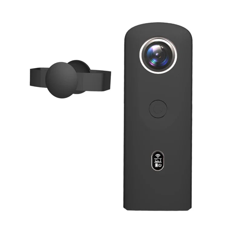 Ốp bảo vệ silicone PULUZ có nắp ống kính cho máy ảnh toàn cảnh Ricoh Theta SC2 360, Ốp silicone cho Ricoh Theta SC2 (Đen)