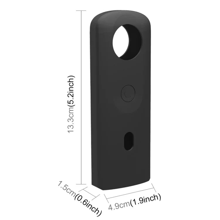Ốp bảo vệ silicone PULUZ có nắp ống kính cho máy ảnh toàn cảnh Ricoh Theta SC2 360, Ốp silicone cho Ricoh Theta SC2 (Đen)