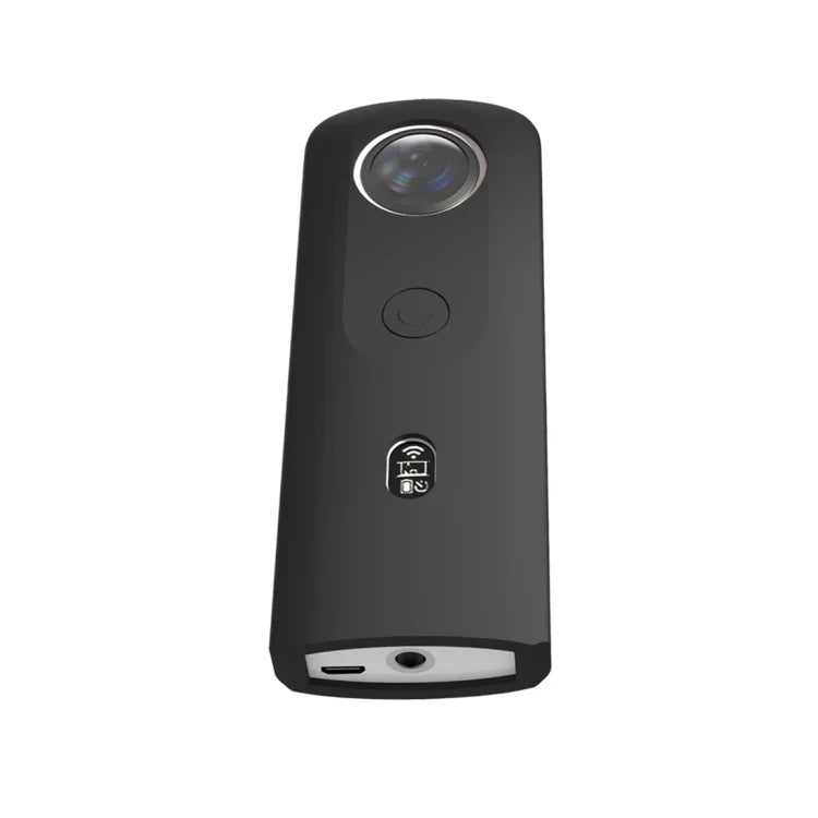 Ốp bảo vệ silicone PULUZ có nắp ống kính cho máy ảnh toàn cảnh Ricoh Theta SC2 360, Ốp silicone cho Ricoh Theta SC2 (Đen)
