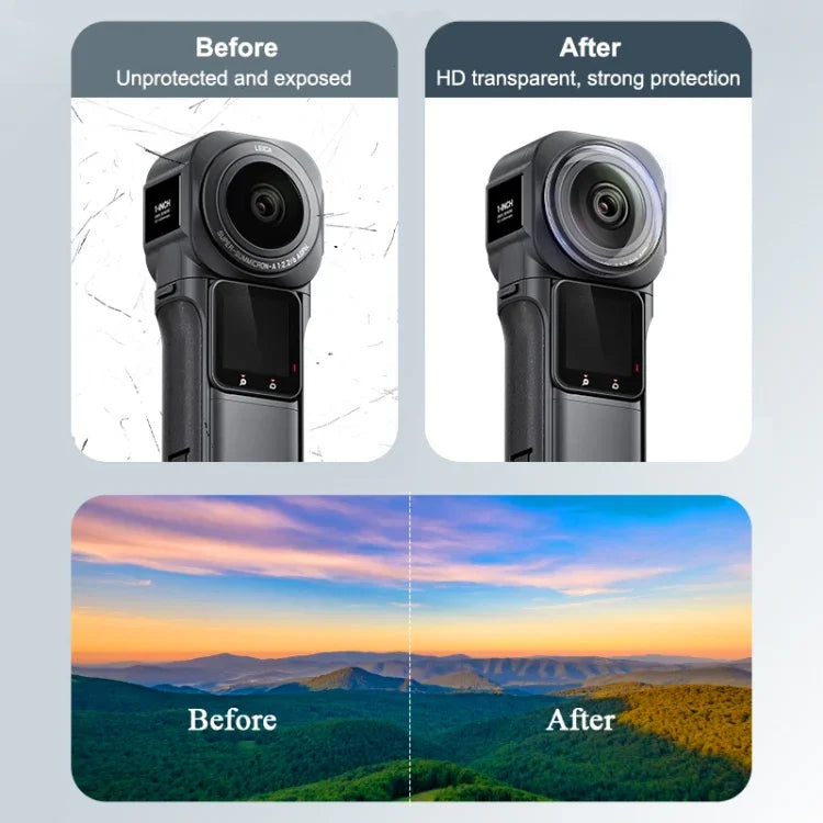 Vỏ Bảo Vệ Ống Kính PC PULUZ cho Insta360 ONE RS Phiên Bản 1-Inch 360, Bảo Vệ Ống Kính