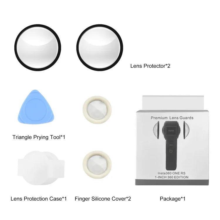 Vỏ Bảo Vệ Ống Kính PC PULUZ cho Insta360 ONE RS Phiên Bản 1-Inch 360, Bảo Vệ Ống Kính