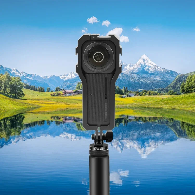 Khung Bảo Vệ PULUZ có Giá Đỡ Giày Lạnh cho Insta360 ONE RS Phiên Bản 1-Inch 360, Khung Bảo Vệ