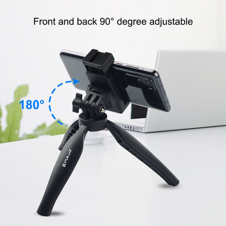Giá đỡ tripod nhựa PULUZ kèm kẹp điện thoại và đầu tripod điều chỉnh cho điện thoại thông minh, tripod nhựa + đầu điều chỉnh