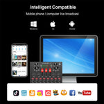Card âm thanh phát sóng trực tiếp PULUZ Bluetooth karaoke thu âm, mixer âm thanh cho điện thoại di động / máy tính / laptop / máy tính bảng, phiên bản Trung Quốc