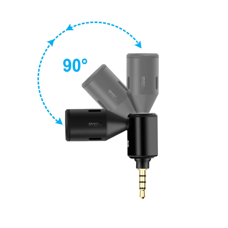 Microphone điều chỉnh hướng đơn PULUZ 3.5mm Jack cho điện thoại di động, Microphone điện thoại 3.5mm