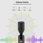 Microphone điều chỉnh hướng đơn PULUZ 3.5mm Jack cho điện thoại di động, Microphone điện thoại 3.5mm