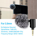 Microphone điều chỉnh hướng đơn PULUZ 3.5mm Jack cho điện thoại di động, Microphone điện thoại 3.5mm