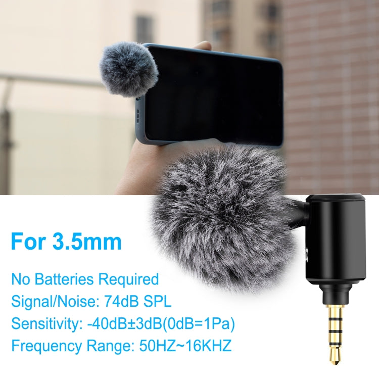 Microphone điều chỉnh hướng đơn PULUZ 3.5mm Jack cho điện thoại di động, Microphone điện thoại 3.5mm