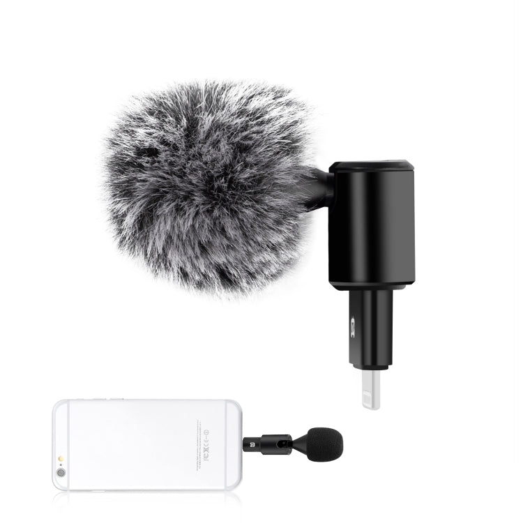 Microphone tụ điện đa hướng điều chỉnh PULUZ 8PIN Jack cho điện thoại di động, Microphone điện thoại 8 chân