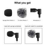 Microphone tụ điện đa hướng điều chỉnh PULUZ 8PIN Jack cho điện thoại di động, Microphone điện thoại 8 chân