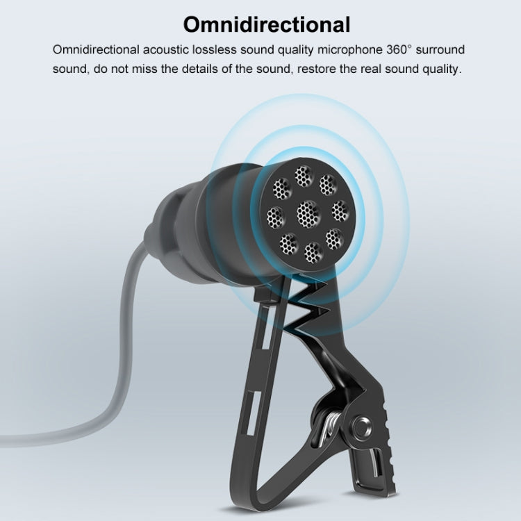 Microphone Lavalier có dây kẹp USB PULUZ, Microphone tụ điện yên tĩnh, dài 1.2m