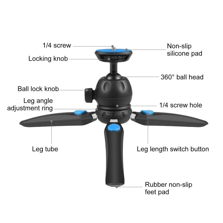 Chân Đỡ Gimbal Mini VLOG Live PULUZ với Kẹp Điện Thoại cho Smartphone, Gimbal Mini VLOG Live (Đen), Gimbal Mini VLOG Live (Xanh Dương), Gimbal Mini VLOG Live (Đỏ)