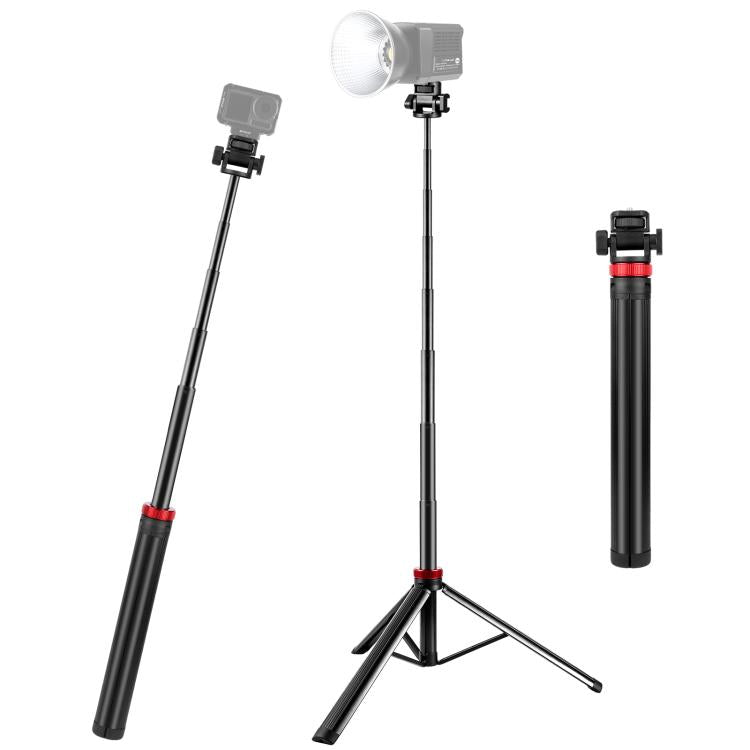 Giá đỡ đèn chiếu sáng phát sóng hợp kim nhôm 8 đoạn 2m PULUZ chân máy thu gọn