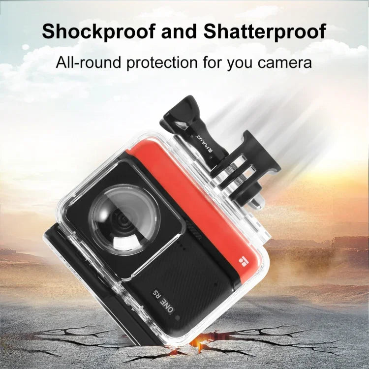 Vỏ chống nước lặn sâu 30m PULUZ cho Insta360 One RS 360 Edition, vỏ lặn cho Insta360 One RS 360 Edition
