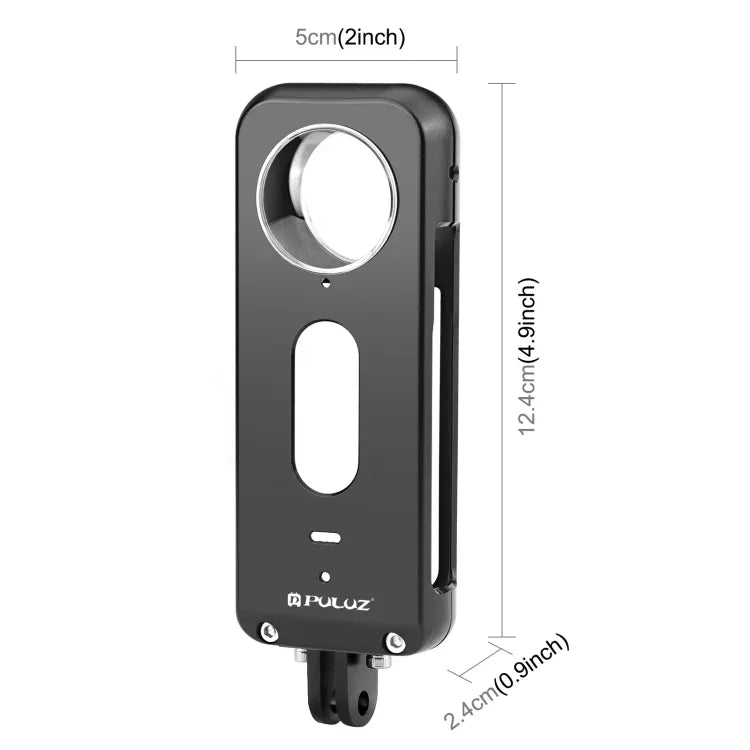 Khung bảo vệ kim loại PULUZ cho Insta360 X3 kèm bảo vệ ống kính, khung kim loại có bảo vệ ống kính
