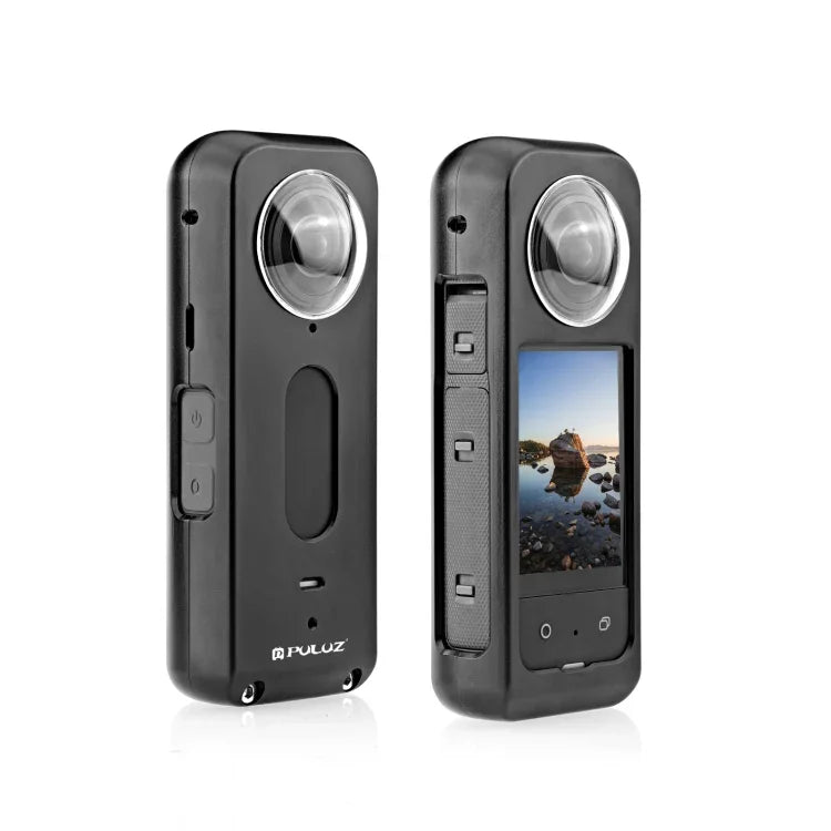 Khung bảo vệ kim loại PULUZ cho Insta360 X3 kèm bảo vệ ống kính, khung kim loại có bảo vệ ống kính