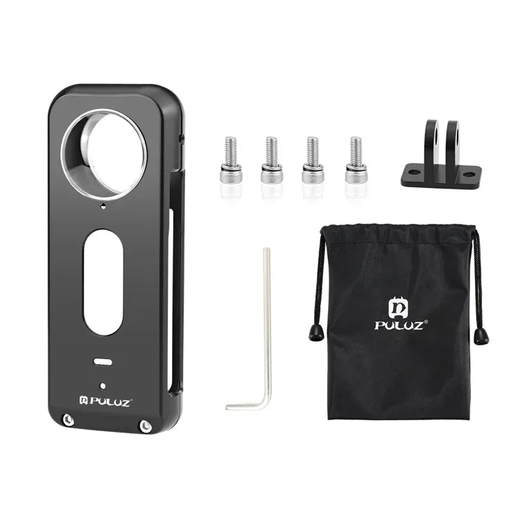 Khung bảo vệ kim loại PULUZ cho Insta360 X3 kèm bảo vệ ống kính, khung kim loại có bảo vệ ống kính
