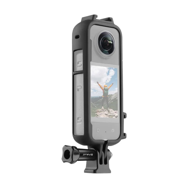 Khung bảo vệ giày lạnh PC nhựa PULUZ cho Insta360 X3 kèm adapter gắn và ốc vít, khung PC