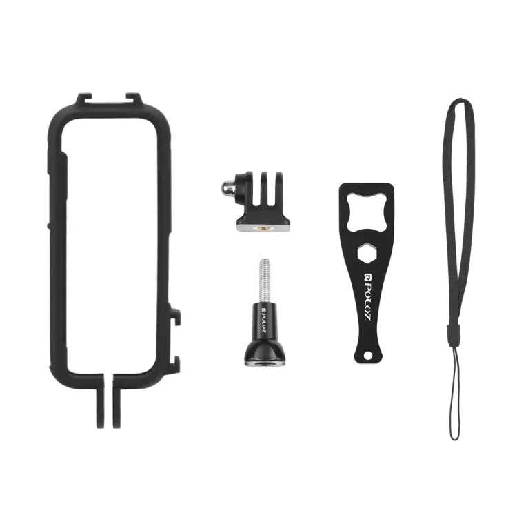 Khung bảo vệ giày lạnh PC nhựa PULUZ cho Insta360 X3 kèm adapter gắn và ốc vít, khung PC