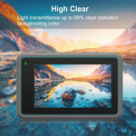 Dành cho DJI Osmo Action 3 PULUZ Bộ 3 trong 1 Ống kính Mặt trước và Mặt sau Kính cường lực Chống nổ, Dành cho DJI Osmo Action 3