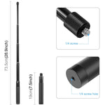 Gậy selfie kim loại PULUZ 73,5cm Monopod với đế chuyển đổi vô hình & ốc vít cho Insta360 One RS / X2 / X3 / DJI Osmo 360, Monopod 70cm