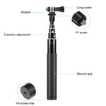Gậy selfie kim loại PULUZ 73,5cm Monopod với đế chuyển đổi vô hình & ốc vít cho Insta360 One RS / X2 / X3 / DJI Osmo 360, Monopod 70cm