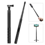 PULUZ 110cm Metal Selfie Stick Monopod with Invisible Adapter Base & Screw for Insta360 One RS / X2 / X3 / X4 / DJI Osmo 360, 110cm Monopod