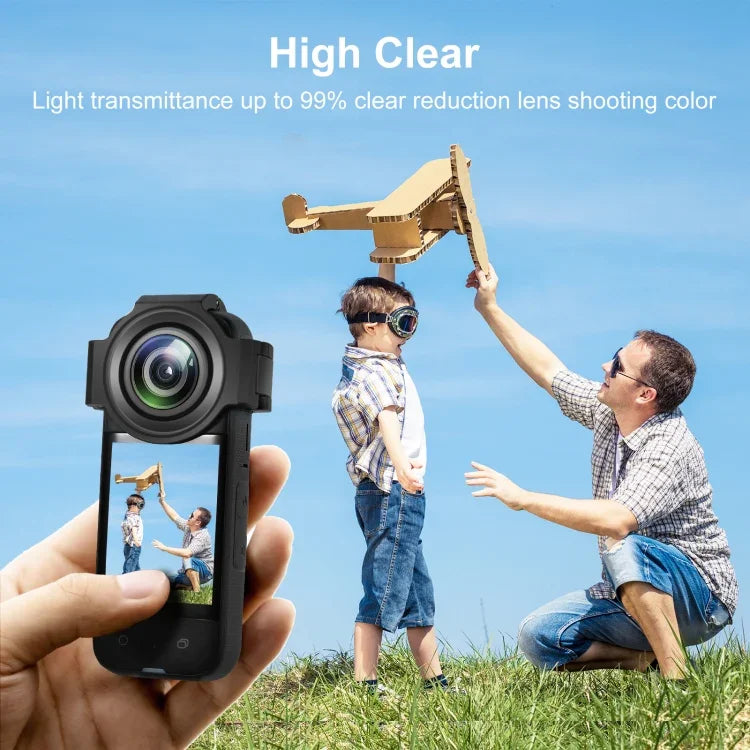 Dành cho Insta360 X3 PULUZ Nâng cấp Ống kính Bảo vệ Kính Quang học, Nâng cấp Bảo vệ Ống kính