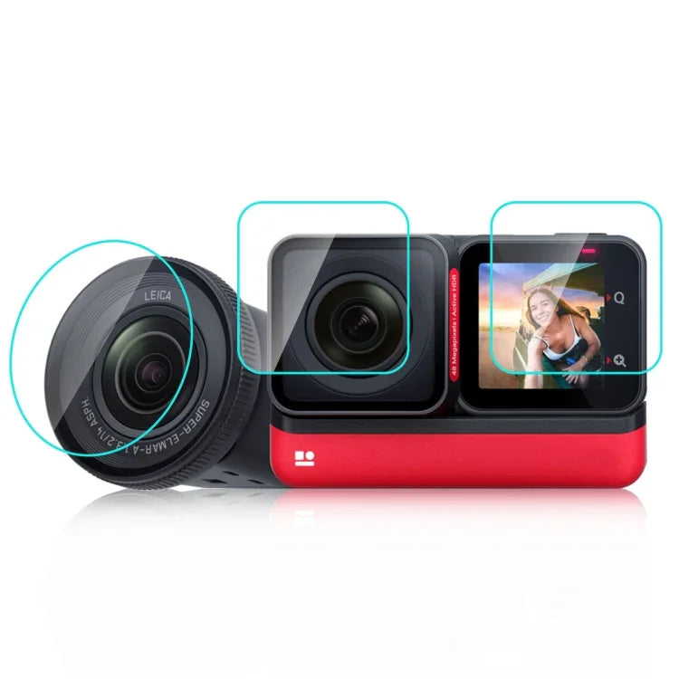 Dành cho Insta360 One RS PULUZ Bộ 3 trong 1 Màn Hình + Ống kính 4K + Ống kính Leica Kính Cường Lực, Dành cho Insta360 One RS