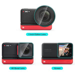 Dành cho Insta360 One RS PULUZ Bộ 3 trong 1 Màn Hình + Ống kính 4K + Ống kính Leica Kính Cường Lực, Dành cho Insta360 One RS
