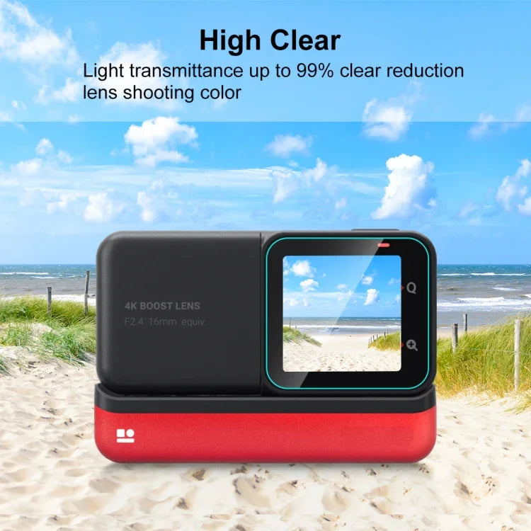 Dành cho Insta360 One RS PULUZ Bộ 3 trong 1 Màn Hình + Ống kính 4K + Ống kính Leica Kính Cường Lực, Dành cho Insta360 One RS