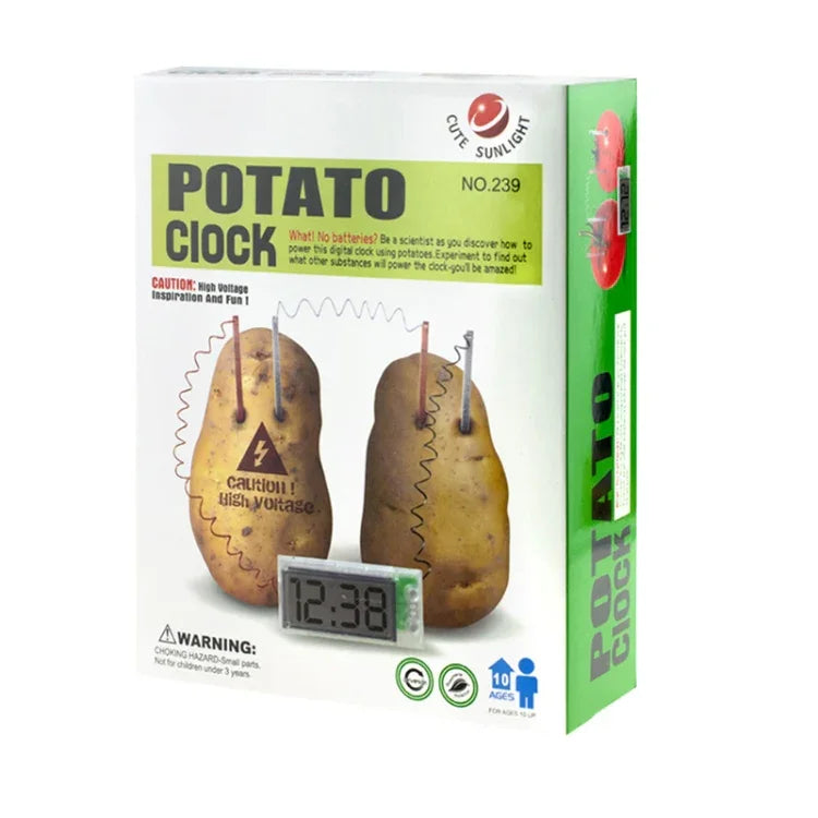 Bộ Kit Giáo Dục Đồng Hồ Kỹ Thuật Số Khoai Tây Khoa Học Mới Lạ Tự Làm với Màn Hình LCD 2 inch (Không Bao Gồm Khoai Tây), Đồng Hồ Kỹ Thuật Số Khoai Tây