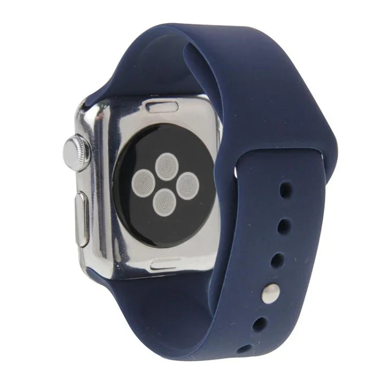 Dây đồng hồ thể thao cao su hiệu suất cao dài hơn cho Apple Watch Sport 42mm với khóa ghim và gập