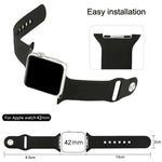 Dây đồng hồ thể thao cao su hiệu suất cao dài hơn cho Apple Watch Sport 42mm với khóa ghim và gập