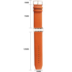 Kakapi cho Apple Watch 42mm Dây đồng hồ da thật khóa chải họa tiết tinh tế kèm bộ nối