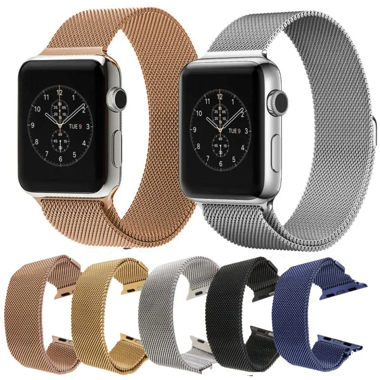 Dây đồng hồ thép không gỉ từ tính Milanese Loop cho Apple Watch 42mm, Dành cho Apple Watch 46mm / 49mm / 45mm / 44mm