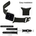 Dây đồng hồ cao su 3 trong 1 với khóa chốt cho Apple Watch Series 10 42mm / 9&8&7 41mm / SE 3&SE 2&6&SE&5&4 40mm / 3&2&1 38mm, Dành cho Apple Watch Series 9&8&7 41mm / SE 3&SE 2&6&SE&5&4 40mm