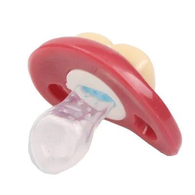 Ty silicone an toàn hình hai chiếc răng cửa hài hước cho bé, ty cho bé hài hước
