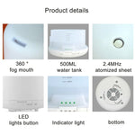 Máy khuếch tán tinh dầu siêu âm với đèn LED nhiều màu (phích cắm US), FU-168